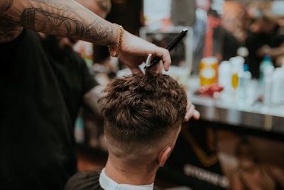 Hair styling session