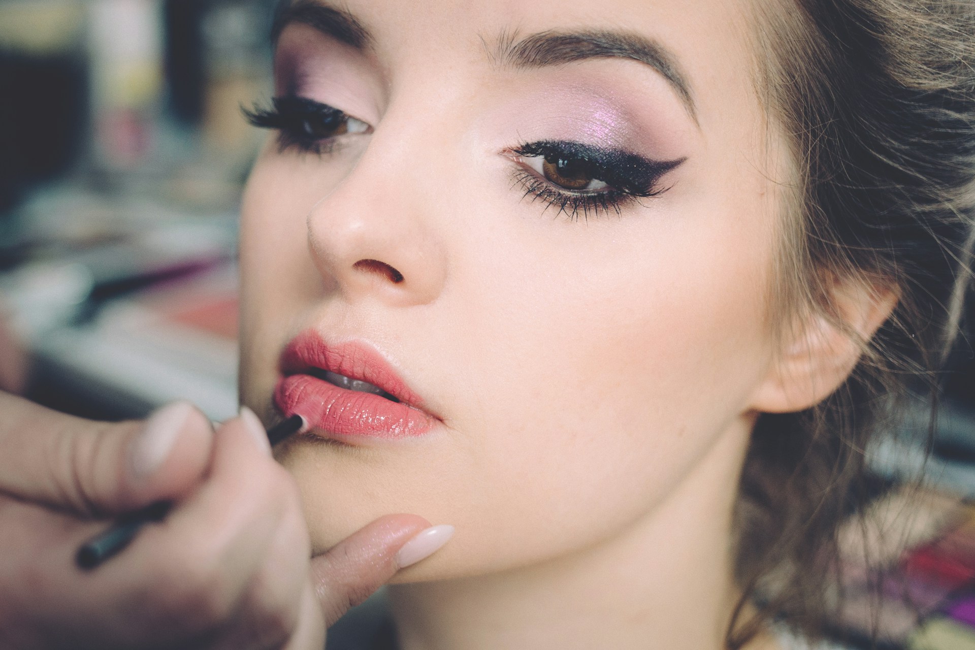 Face makeup and beauty look